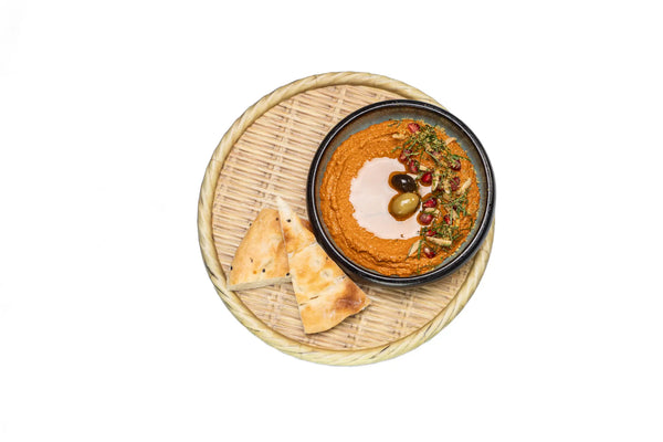 Muhammara served with Turkish bread at Anatolia Restaurant Singapore