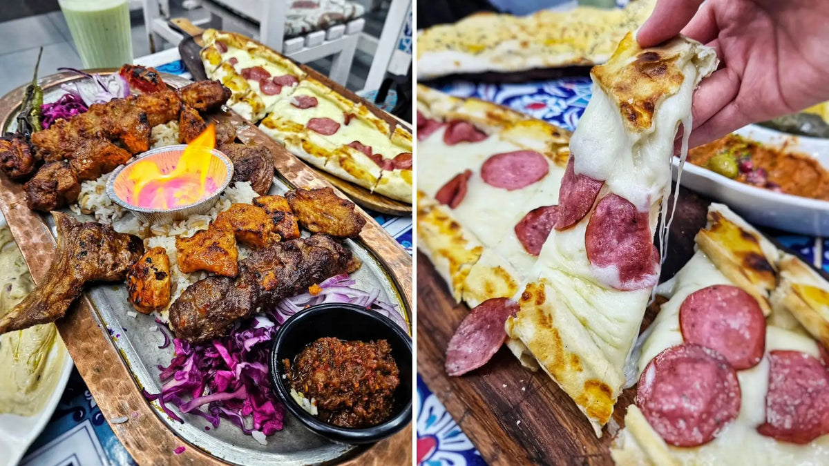 Ramadan 2027 iftar spread with kebabs, mezze and dates at a Kampong Glam restaurant