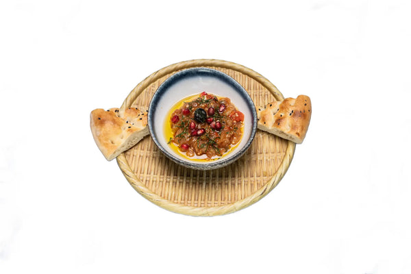 Baba ghannoug served with Turkish bread at Anatolia Restaurant Singapore