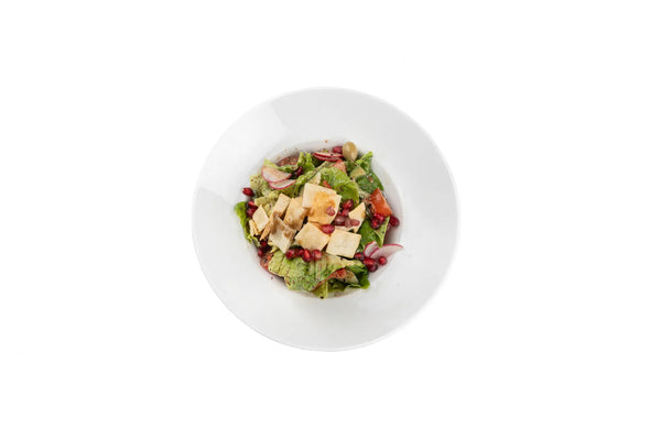 Fattoush salad with crispy bread and pomegranate at Anatolia Restaurant Singapore
