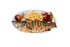 Grilled sea bass served with fries and vegetables at Anatolia Restaurant Singapore