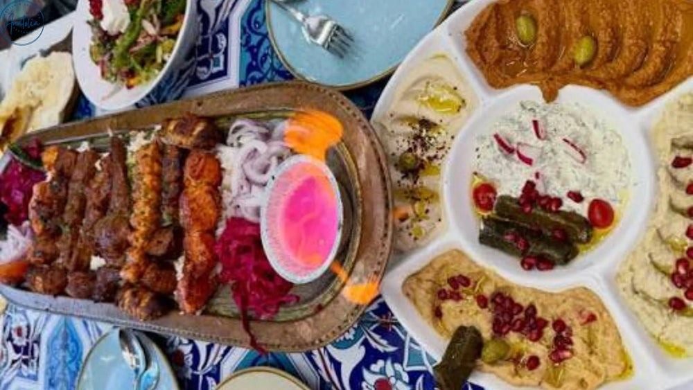 Mixed grill platter for sharing at Anatolia Restaurant, Arab Street
